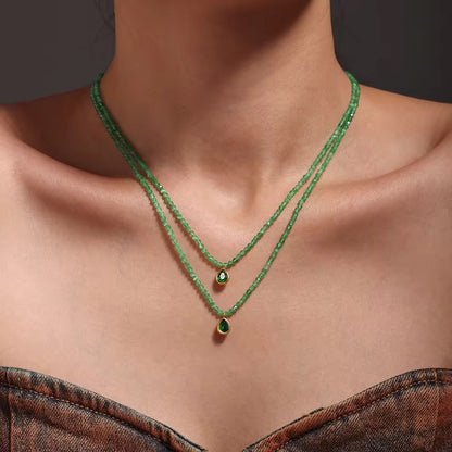 Beaded Emerald Necklace