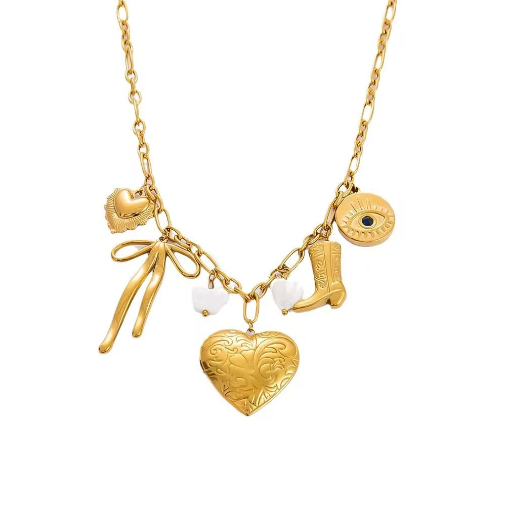 Big Heart Charm Necklace