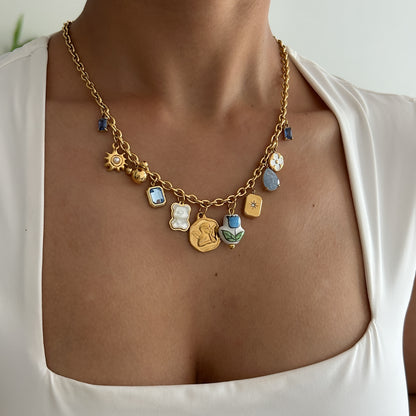 Blue Charm Necklace