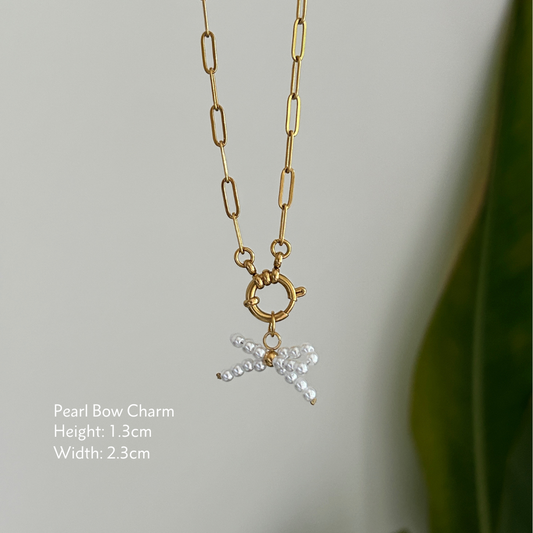 Pearl Bow Charm