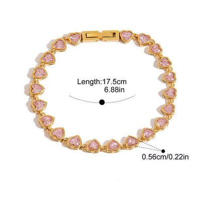 Pink Tennis Bracelet