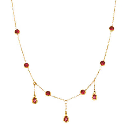 Ruby Drops Chain