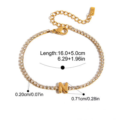 Initial Tennis Bracelet