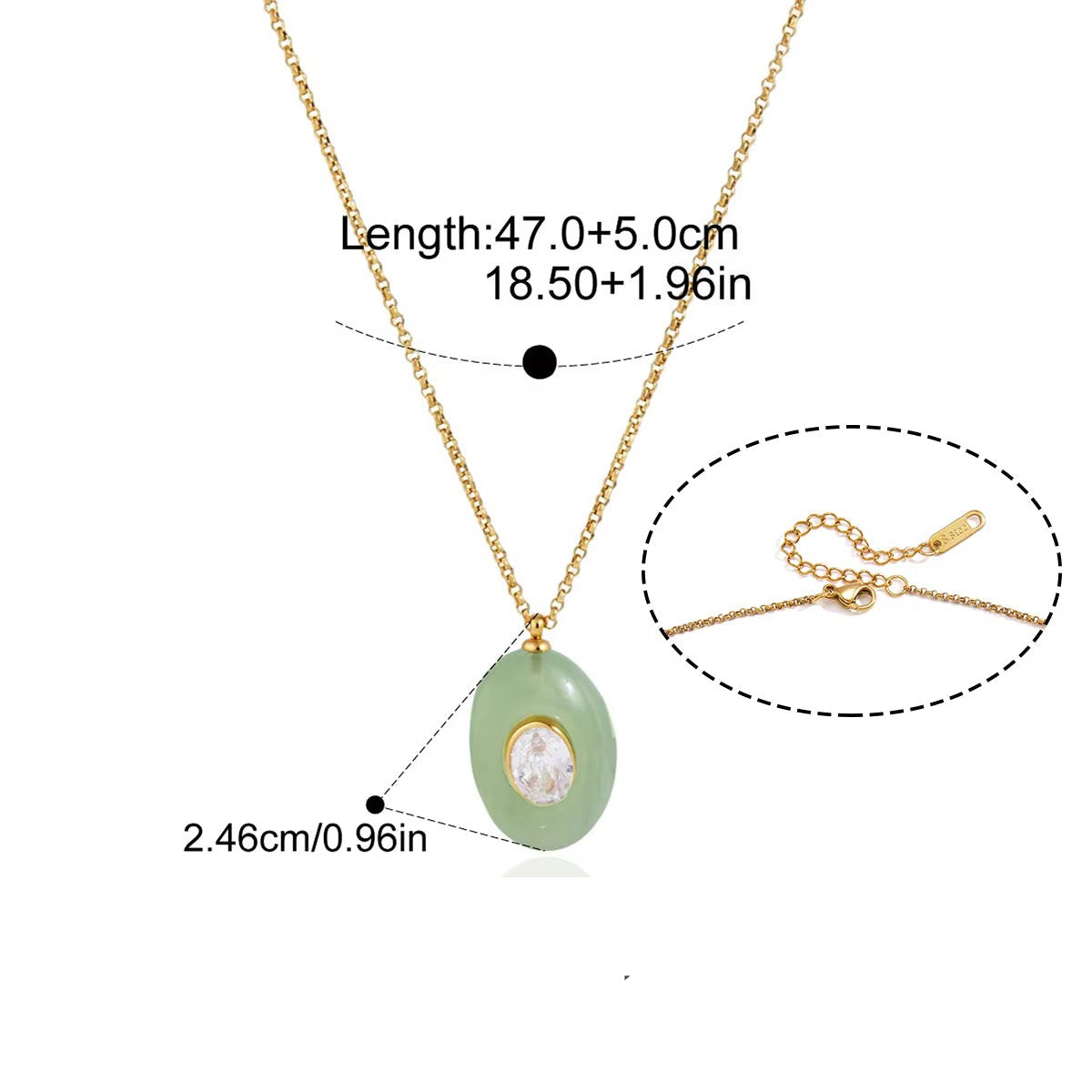 Jade Inlay Chain