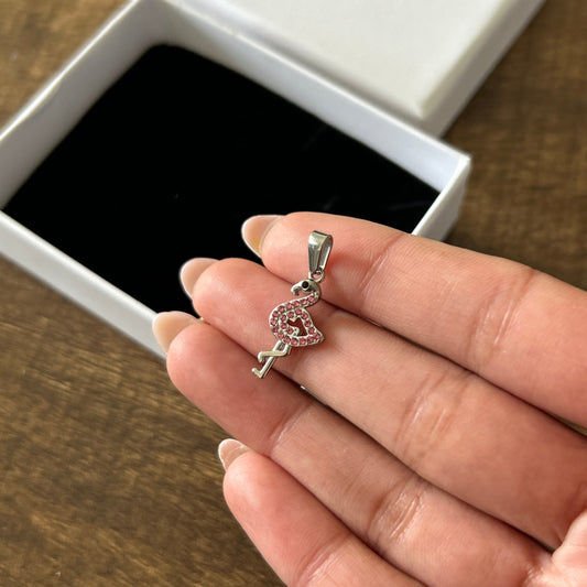 Silver Pink Flamingo