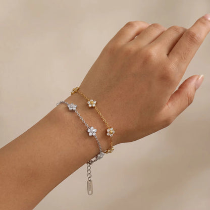 Flower CZ Bracelet