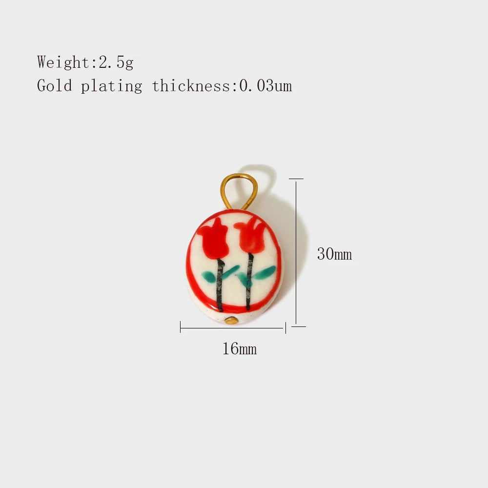 Red Ceramic Charm