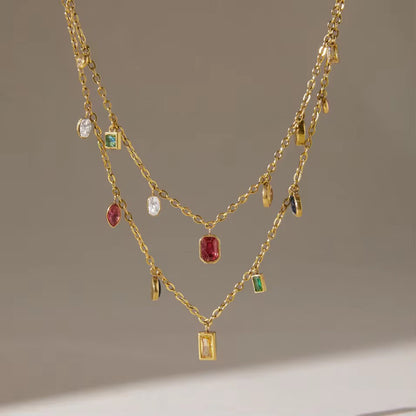 Layered Gemstone Necklace
