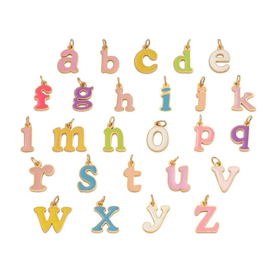 Colourful Alphabet Charm(Gold)