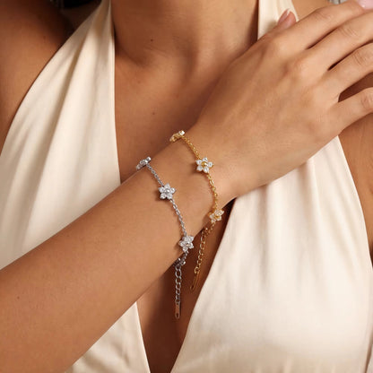 Flower CZ Bracelet