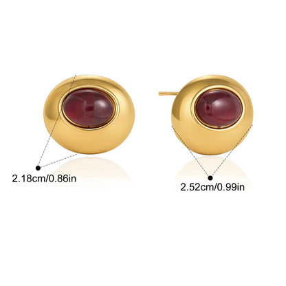 Burgundy Studs