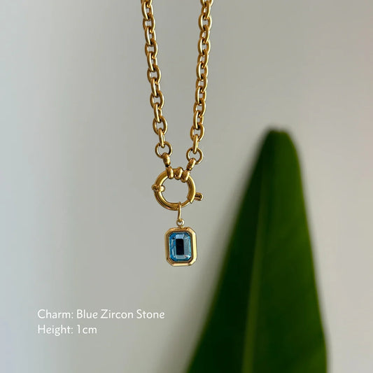 Bezel Stone Charm