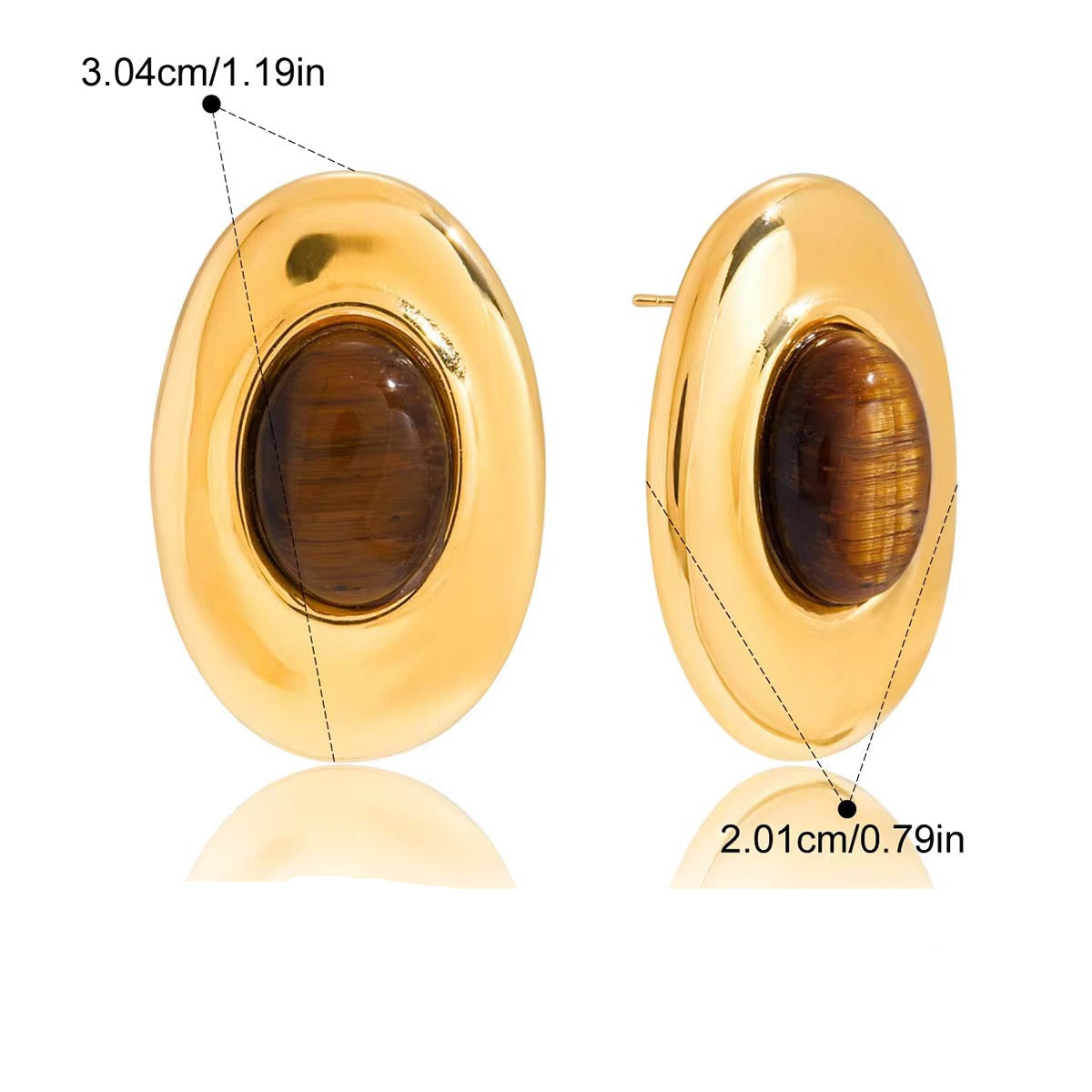 Tiger Eye Studs