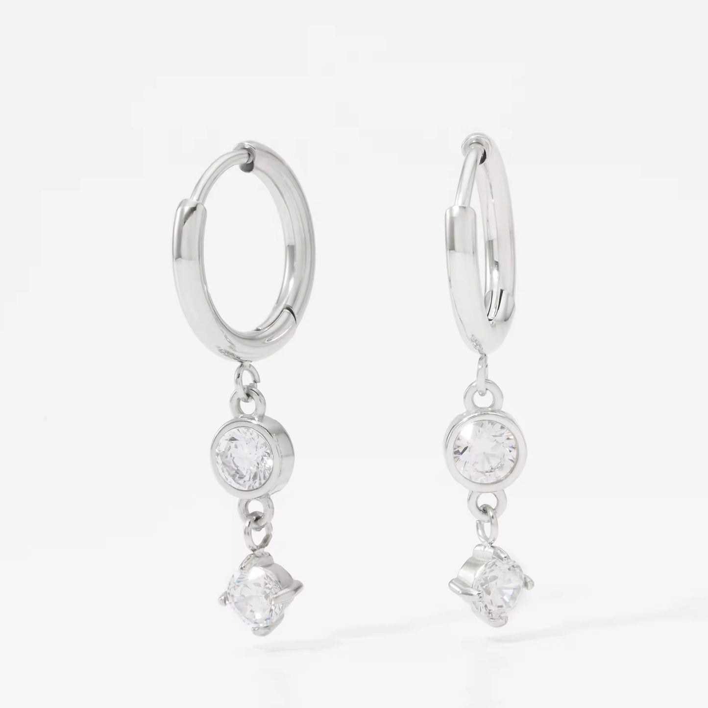 Silver Droplet Huggies