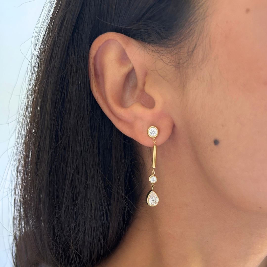 Teardrop Stick Earrings
