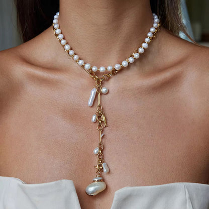 Shell Lariat Necklace