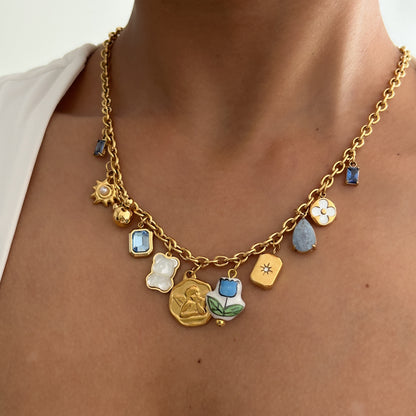 Blue Charm Necklace