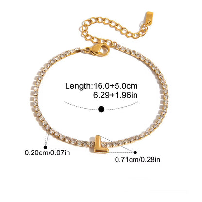 Initial Tennis Bracelet