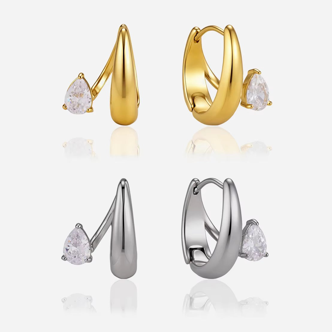 Eve Pear Hoops