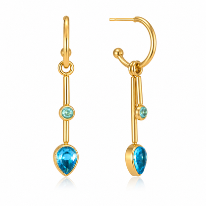Blue Tassel Earrings