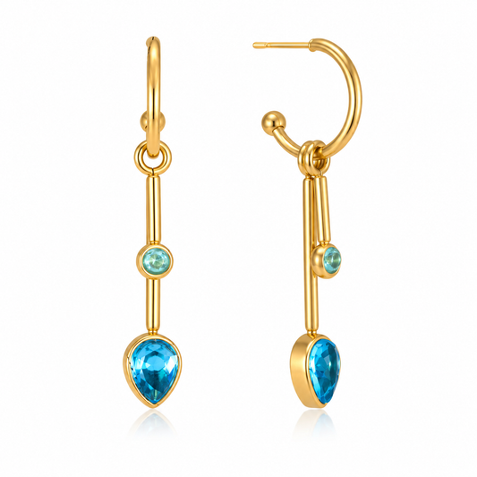 Blue Tassel Earrings