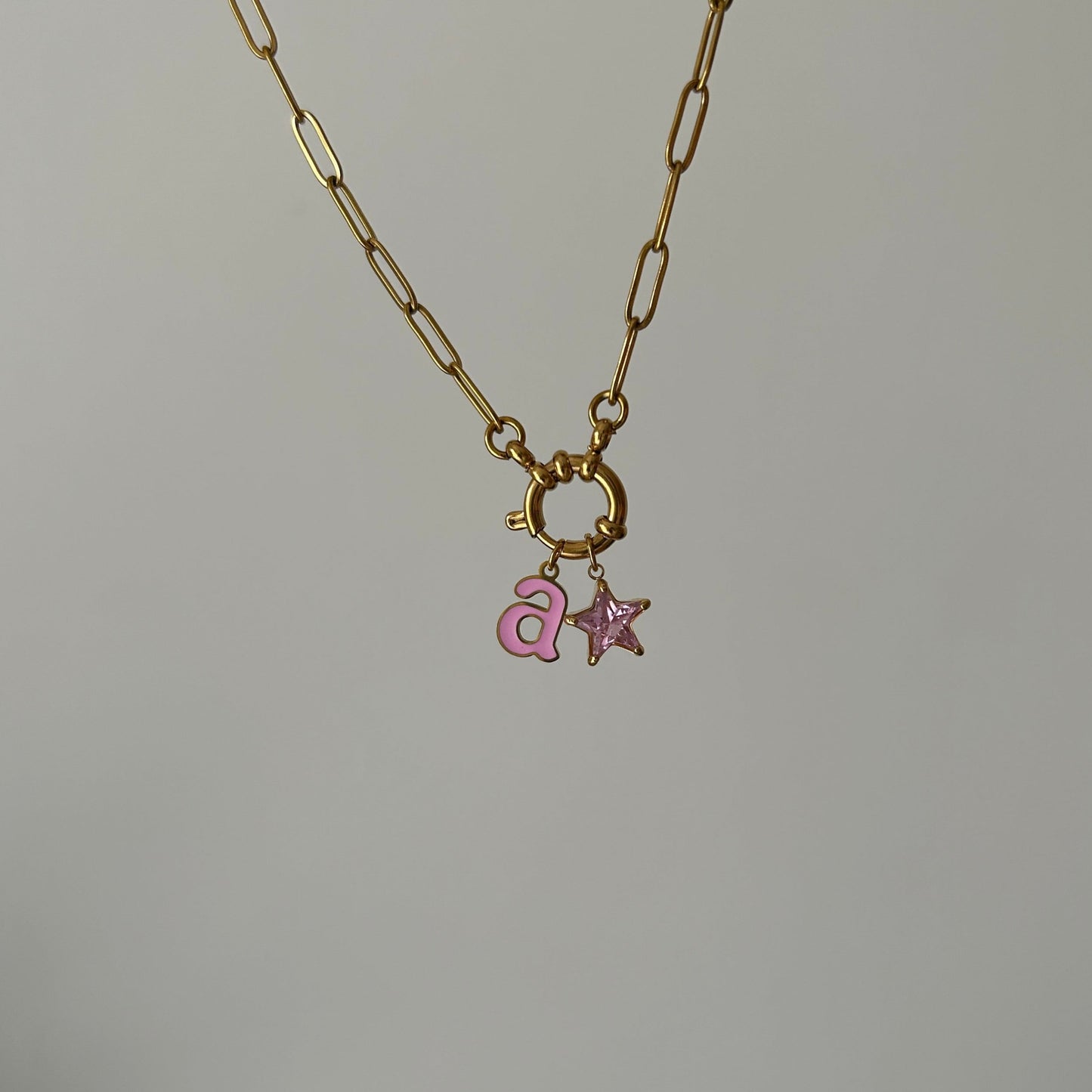 Colourful Alphabet Charm(Gold)