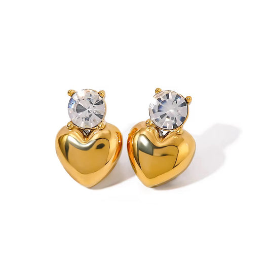 Diamond Heart Earrings