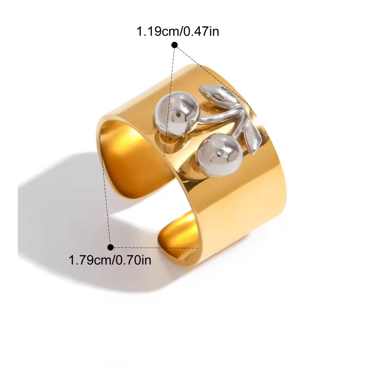 Gold Cherry Ring