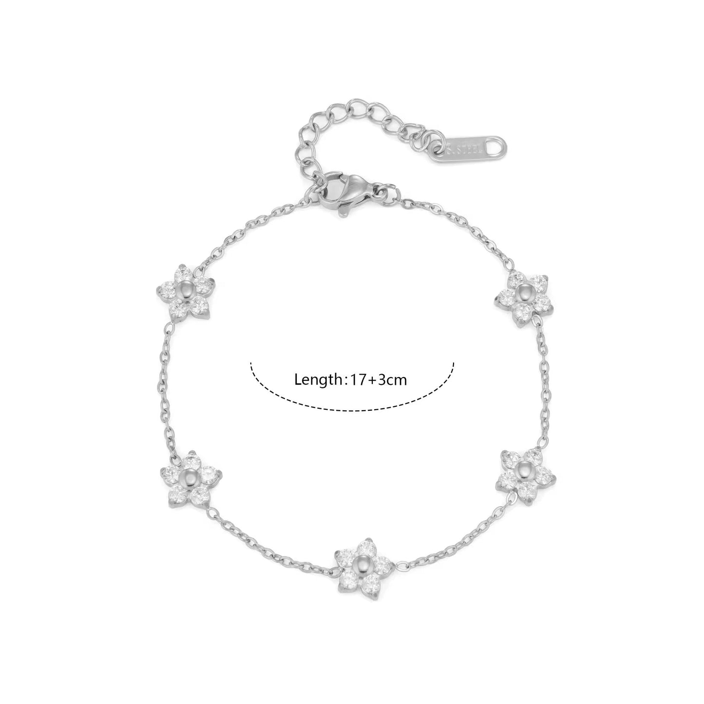 Flower CZ Bracelet