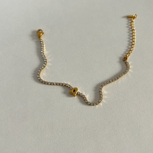 Initial Tennis Bracelet
