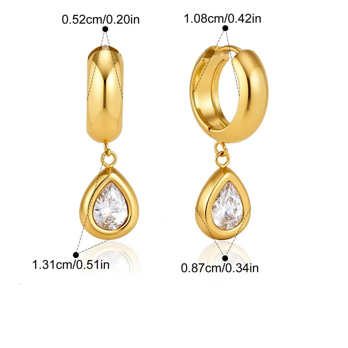 Bezel Pear Drops