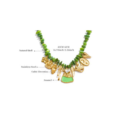 Green Charm Necklace