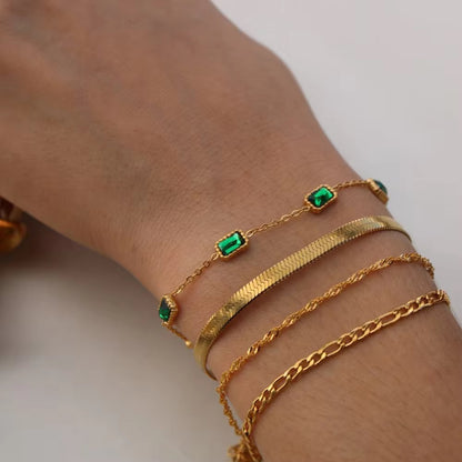 Emerald Chain Bracelet