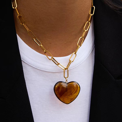 Brown Heart Chain