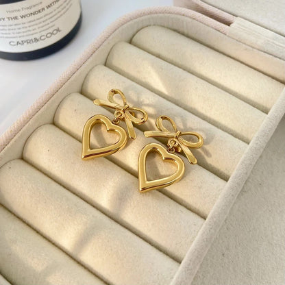 Heart Bow Earrings