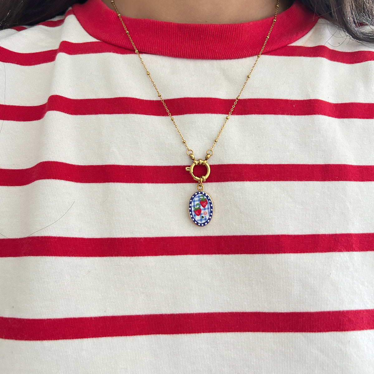 Vintage Strawberries Charm
