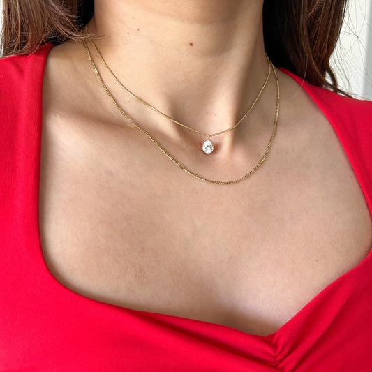 Dual Pear Necklace