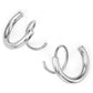 Spiral Earrings-Silver