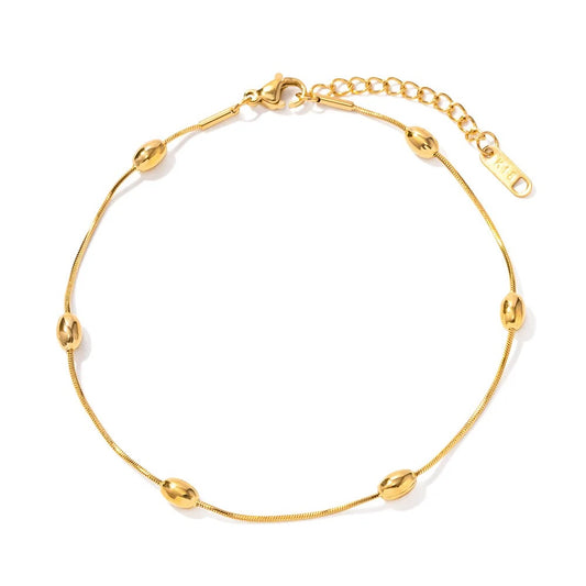 Gold Beads Anklet