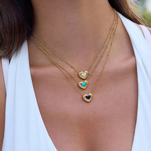 Agate Heart Chain