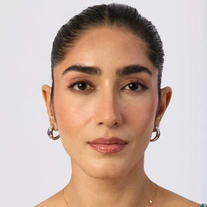 Colourful Silver Studs