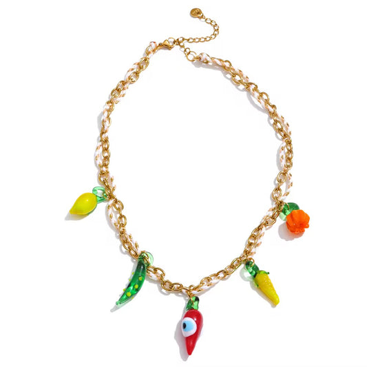 Fruit Charm Necklace