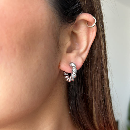Silver Twist Earrings