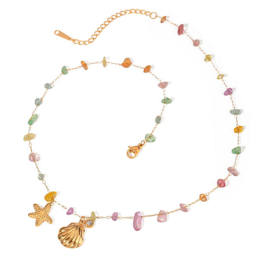 Rainbow Sea Charm Necklace