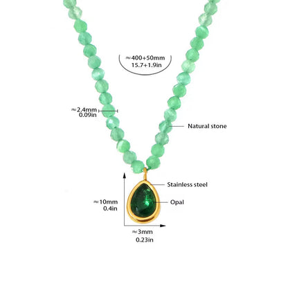 Beaded Emerald Necklace