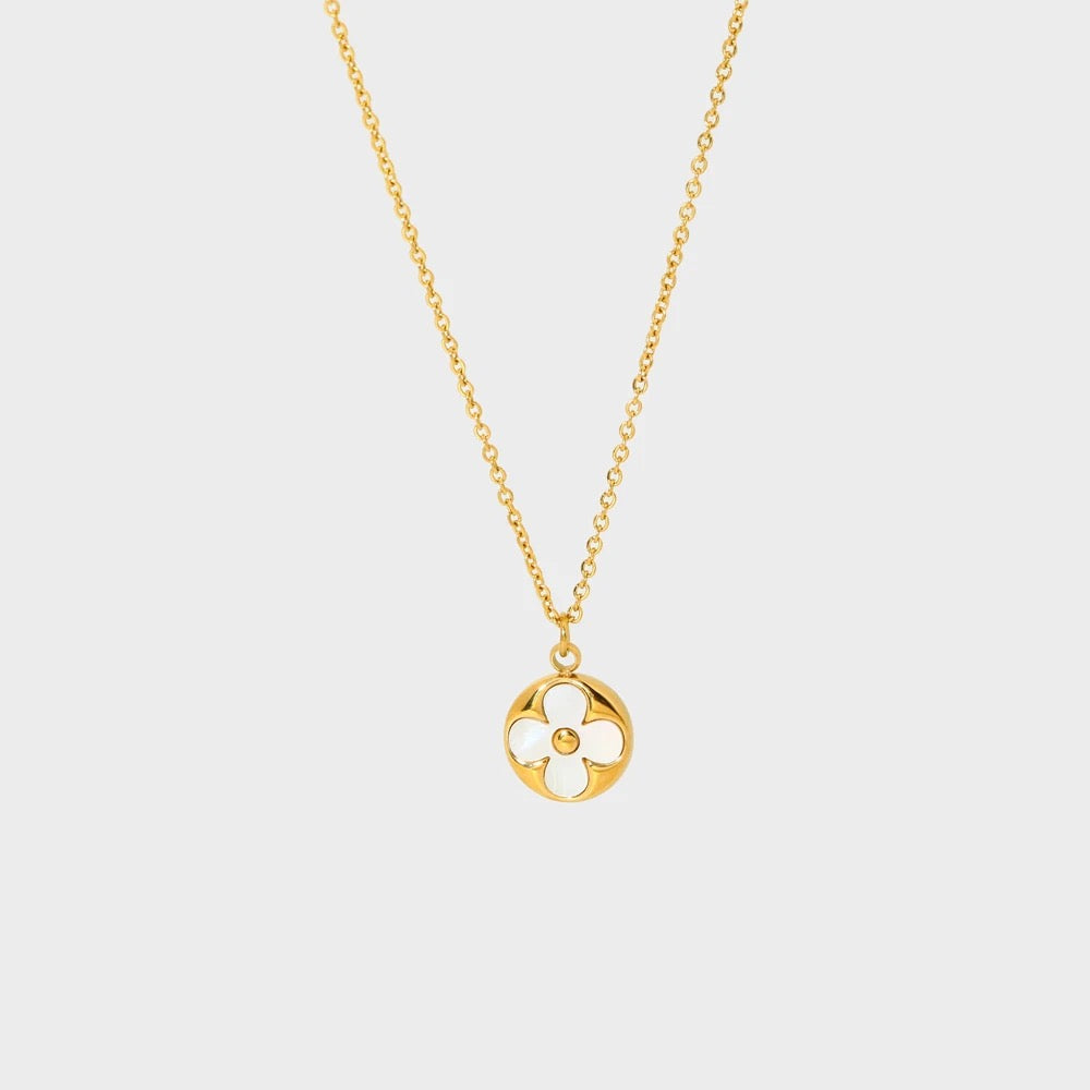 White & Gold Clover Chain