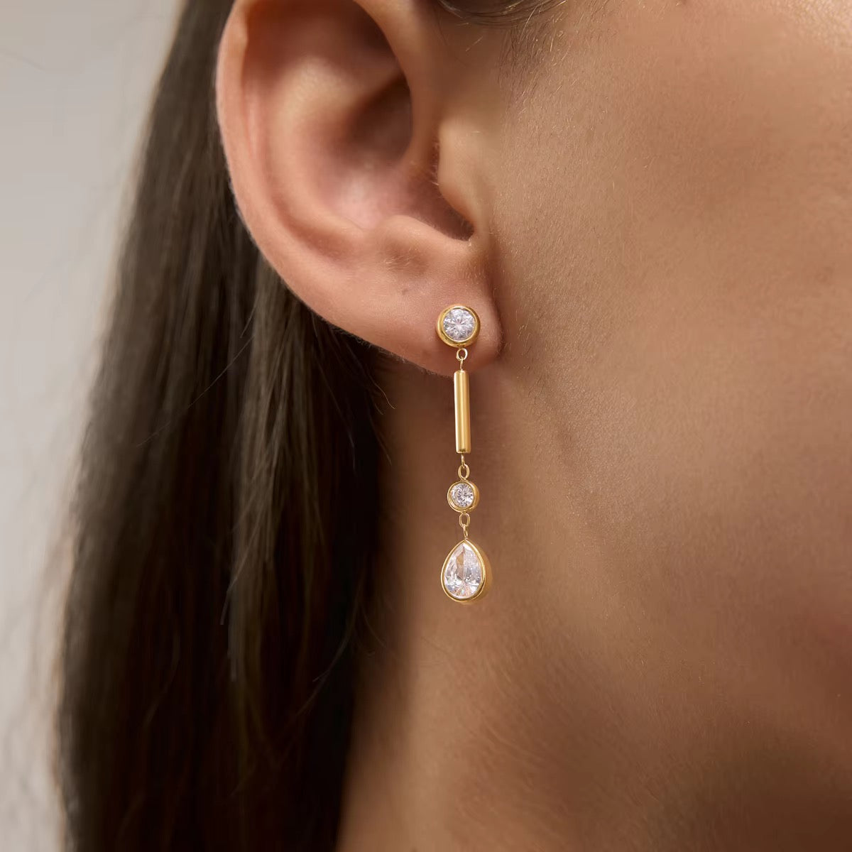 Teardrop Stick Earrings