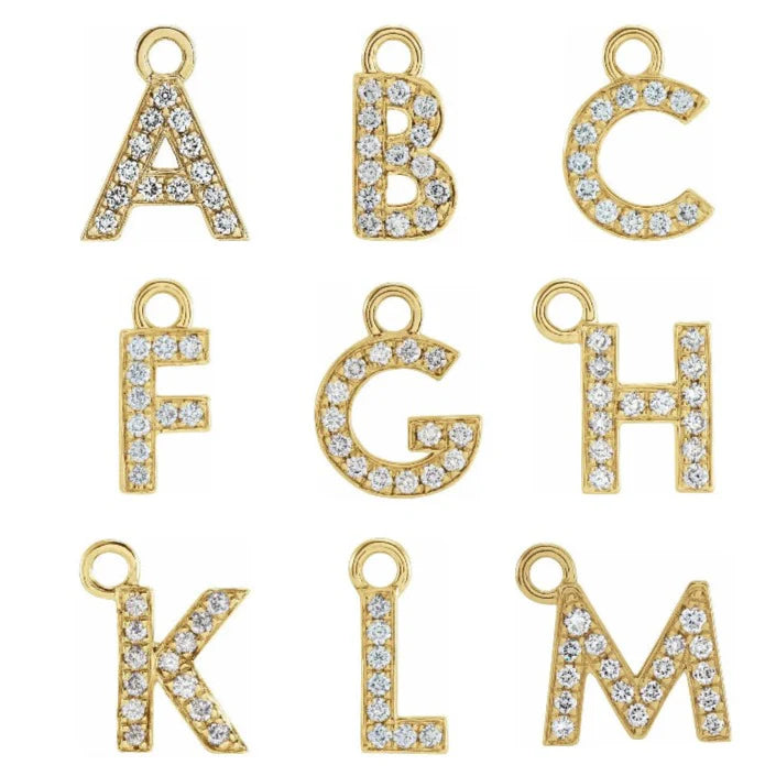 Zircon Alphabet Charm