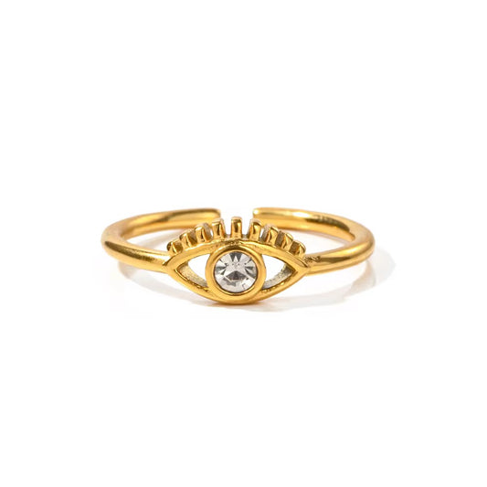 Minimal Evil Eye Ring