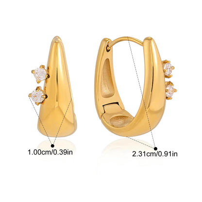 Double Sparkle Gold Huggies